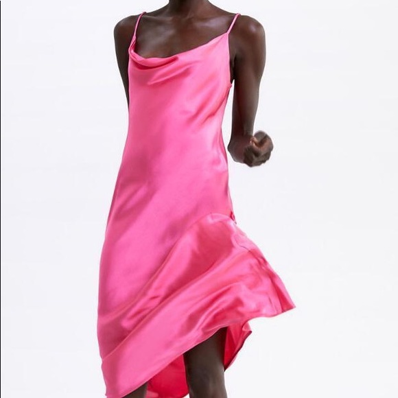 COPY - Zara pink silk slip dress - Picture 2 of 10